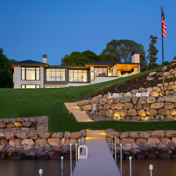 Modern Lakeshore Backyard