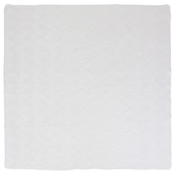 Cohen Double Bed Fabric Quilt, White
