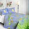 Dandelion Dancing Night Cotton 2PC Floral Vermicelli-Quilted Quilt Set Twin
