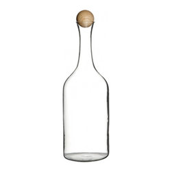 Glass and Wood Ball Cap Type 1 Bottle - Vases
