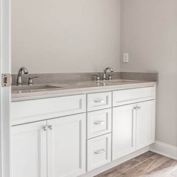 Large Double Vanity and Bathroom Storage