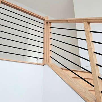 Project #108 | Red Oak Staircase in Light-Filled Space