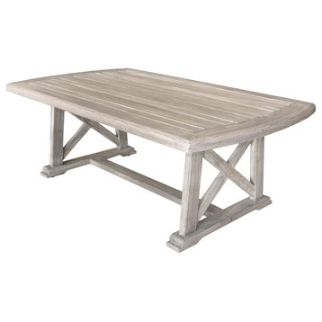 Courtyard Casual Driftwood Gray Teak Surf Side Outdoor Coffee Table