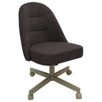 M-235 Swivel Metal Dining Caster Chair, Sanora Brown - Beige
