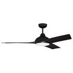 Craftmade - 54" Beckham Indoor/Outdoor, Flat Black With Flat Black Blades - The performance, trim silhouette and stylish good looks define the Beckham by Craftmade 54" dual mount damp rated indoor/outdoor ceiling fan. Combining advanced technology with energy saving engineering, the Beckham delivers a six-speed reversible DC motor, dimmable integrated LED Light with remote and wall controls and Wi-Fi compatibility for years of convenience and performance.