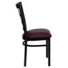 Flash Furniture Hercules Series Black Window Back Metal Chair