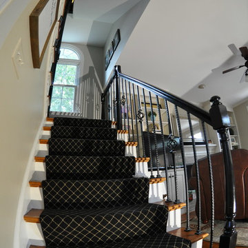 iron baluster remodel at The Highlands