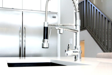 Minimalist kitchen photo in Calgary