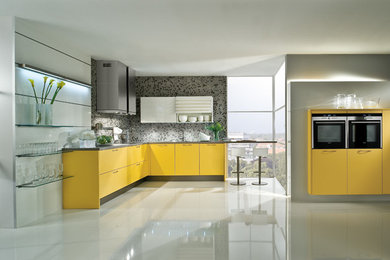 Contemporary Kitchen with Colour Pop