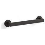 Kohler - Kohler Components 12" Grab Bar, Matte Black - Modern form meets modern function: the KOHLER Components collection is defined by controlled forms and stark precision in every line and angle. Each element is designed to feel like a minimalist piece of modern sculpture. Bring your signature bathroom look together with this contemporary grab bar in a finish to match your Components faucets.