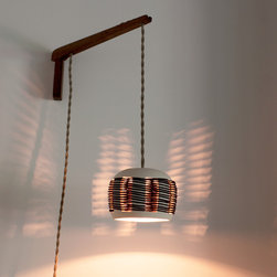 Woven Swing-Arm Sconce - Swing Arm Wall Lamps