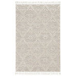 KAS - KAS Willow 1103 Ivory Beige Boho Area Rug, 8'x11' - Combined with comfort, style, and design these rugs are out of this world trendy! Willow is 100% polyester machine woven with a decorative cut loop pile and of course, fringe! These rugs will be a statement piece in your home for years. Exclusively made in Turkey.