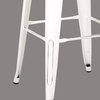 HomeRoots Furniture, Backless Distressed Metal Barstools, White, 30", Set of 2