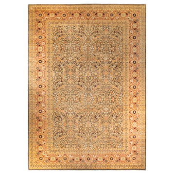 Eclectic, One-of-a-Kind Hand-Knotted Area Rug Green, 12' 1" x 17' 7"