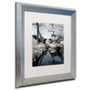Philippe Hugonnard 'Double Temples' Art, Silver Frame, White Matte, 16"x16"