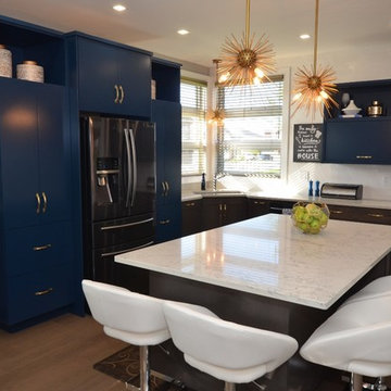 2017 Kinsmen Kitchen- two tone kitchen (blue and grey)