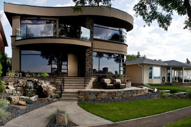 Moderner Garten in Calgary