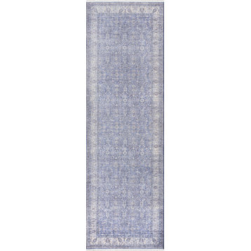 Momeni Helena Hel-4 Traditional Rug, Blue, 2'6"x10'0" Runner