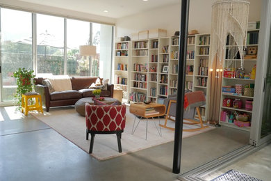Trendy family room photo in Los Angeles