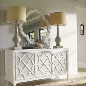 Tommy Bahama Ivory Key Hawkins Point Buffet in Antique White/Somers Isle