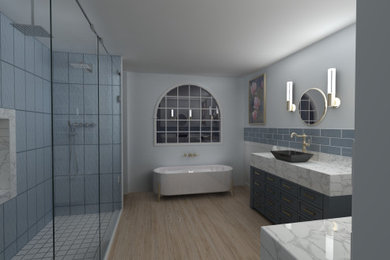 New bathroom design 3d rendering
