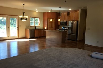 Example of an arts and crafts living room design in Other
