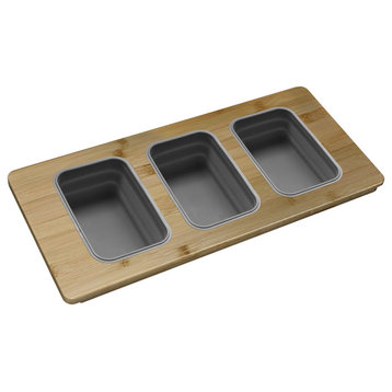Over The Sink Serving Board With 3 Containers A-910