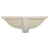 20" Rectangular White Finish Ceramic Undermount Vanity Sink