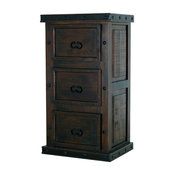 3-Drawer File Cabinet Darkwood