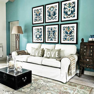 Mediterranes Wohnzimmer in Hamburg