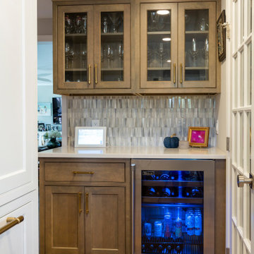 Dry Bar Cabinetry with Beverage Fridge