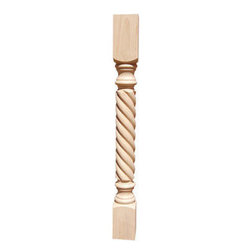 Inviting Home Inc. - Rope Kitchen Island Leg, Cherry, 3-3/4" - Table Tops And Bases