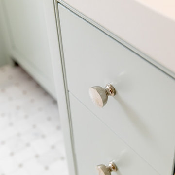 Eton Master Bath Remodel with Built-In Washer Dryer Custom Cabinet in Towson