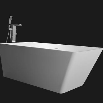 Amazing Solid Surface Bathtubs in white matte finish