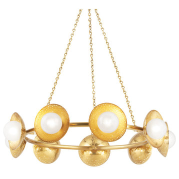 Glimmer 9-Light Chandelier Aged Brass