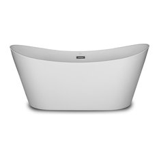 Kokss Bolsena Freestanding Modern Seamless Acrylic Bathtub, 60"