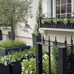 Bespoke Fibreglass Planters for a London Front Garden - Outdoor Plant Pots & Planters
