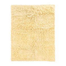 Linon Shag Flokati 3' x 5' Rectangle Area Rugs With Natural Finish FLK-3AW35
