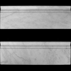 Carrara Marble Italian White Bianco Carrera 5/8" Baseboard Molding Honed - Products
