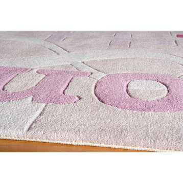 Lil Mo Hipster Polyester, Hand-Tufted Rug, Lilac, 8'x10'