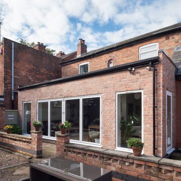 Brick extension to detached Victorian House