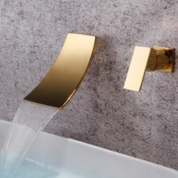 Antique Nickel Brushed Golden Wall Mounted Bathroom Basin Faucet Laundry Pool Faucet F2280G - Bathroom Sink Faucets