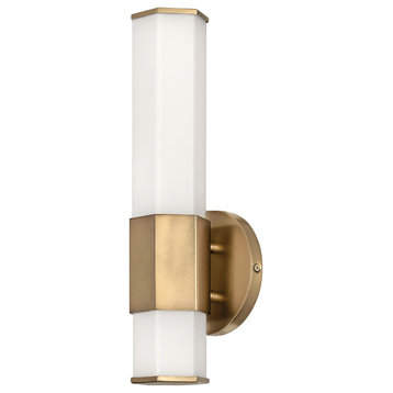 Hinkley Facet 14" Small Integrated LED Wall Sconce, Heritage Brass