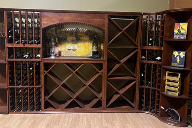 Wine Rack Kits - knotty alder with nogal stain / lacquer