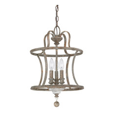 Austin Allen and Co. Zoe 3-Light Pendant, French Antique