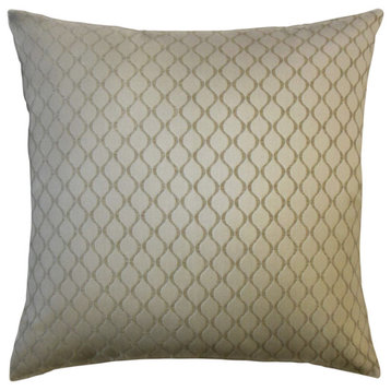 The Pillow Collection Beige Wales Throw Pillow, 18"