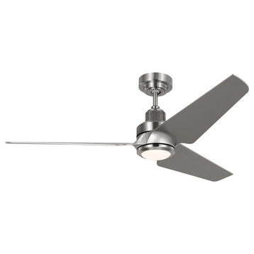 Ruhlmann Smart LED 52" Ceiling Fan, Brushed Steel