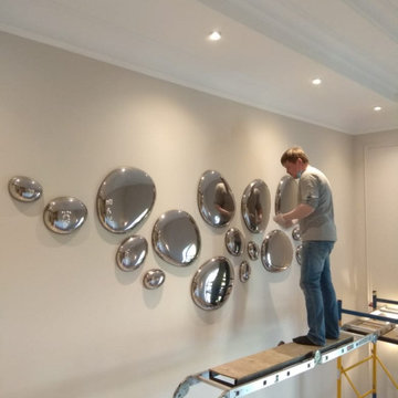 Accent Wall Glass Sculpture MERCURY DROPS