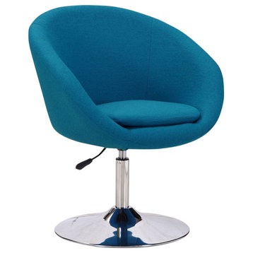Manhattan Comfort Hopper Wool Blend Adjustable Height Chair, Blue, Single