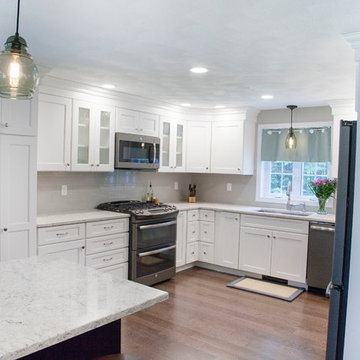 Modern Chantilly Kitchen & Bar Remodel with Cordovan brushed black glaze Island